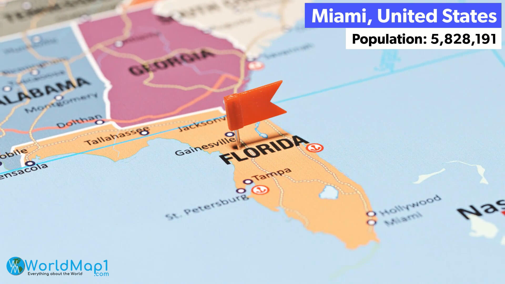 Miami Florida Map and Population